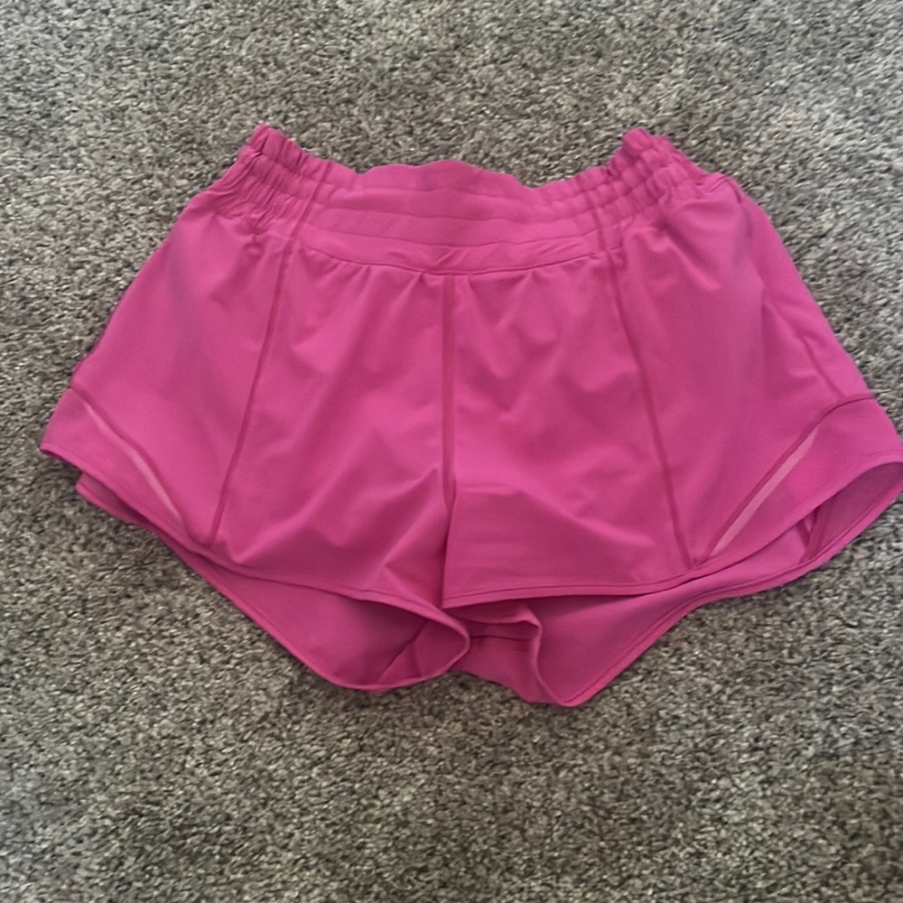 Lululemon Sonic Pink Hotty Hot shorts